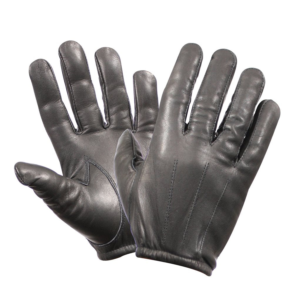 Guantes POLICE KEVLAR negros de cuero con forro kevlar Rothco