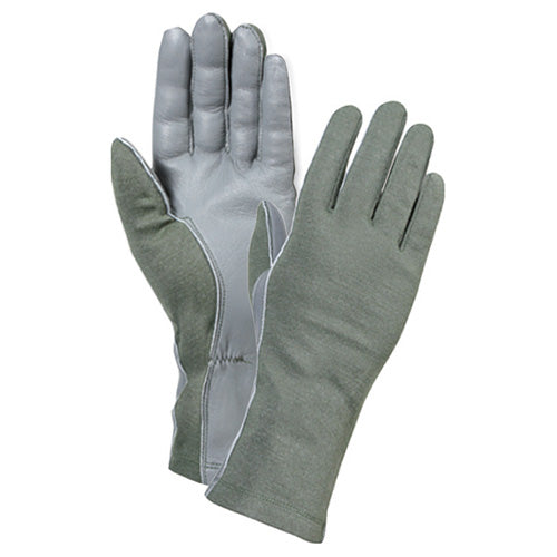 Guantes NOMEX verdes largos, ligeros, combinados con piel de oveja y ajuste elástico en la muñeca