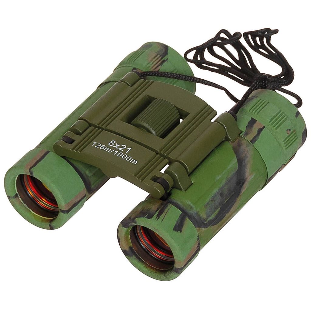 Binoculares plegables MFH 8x21 woodland con funda de nylon