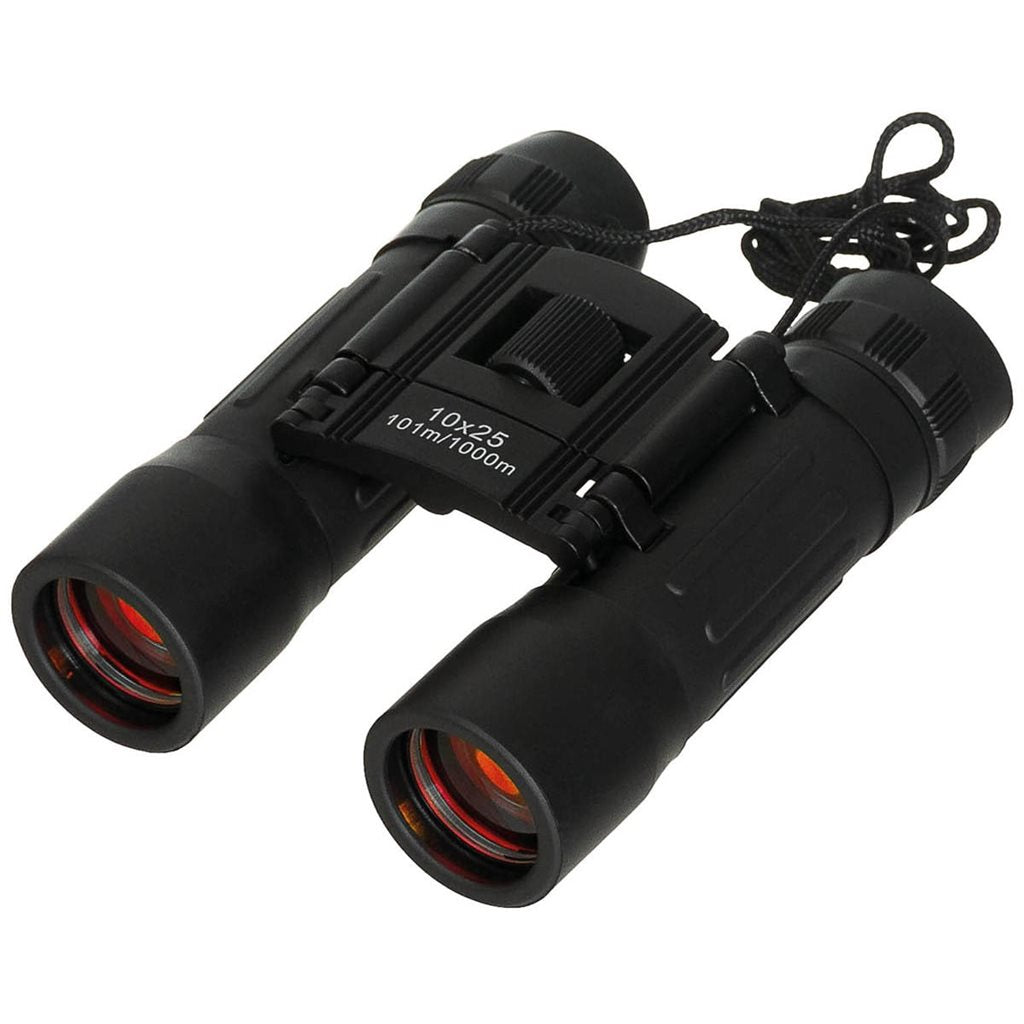 Prismáticos MFH 10x25 plegables negros
