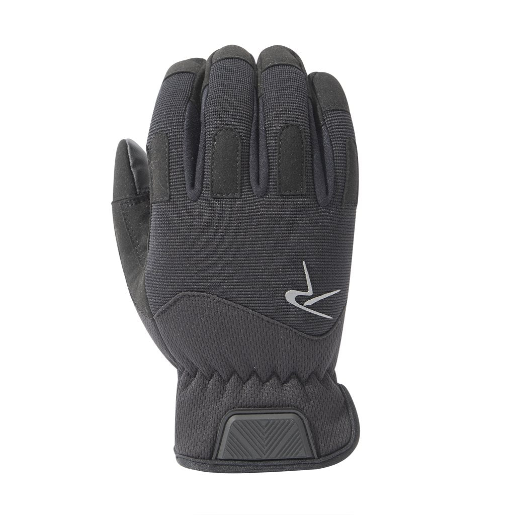 Guantes Rapid Fit Duty negros con refuerzos en nudillos y elementos reflectantes