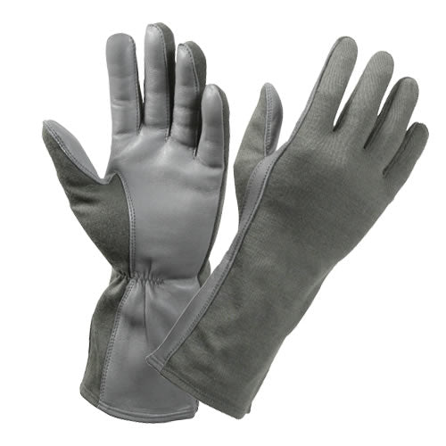 Guantes NOMEX largos ignífugos con piel de oveja y ajuste elástico en la muñeca