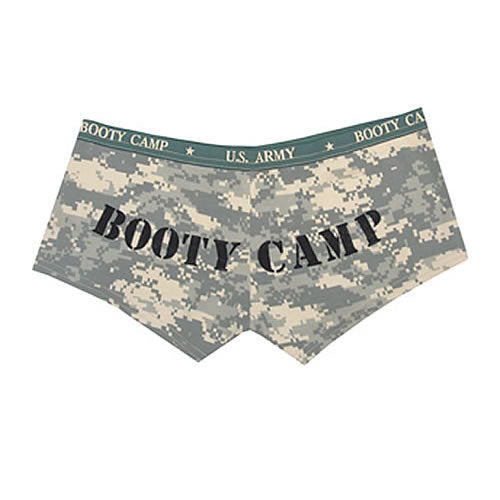 Bragas BOOTY CAMP ACU Digital con inscripción negra en la parte trasera y goma 'BOOTY CAMP * U.S. ARMY'