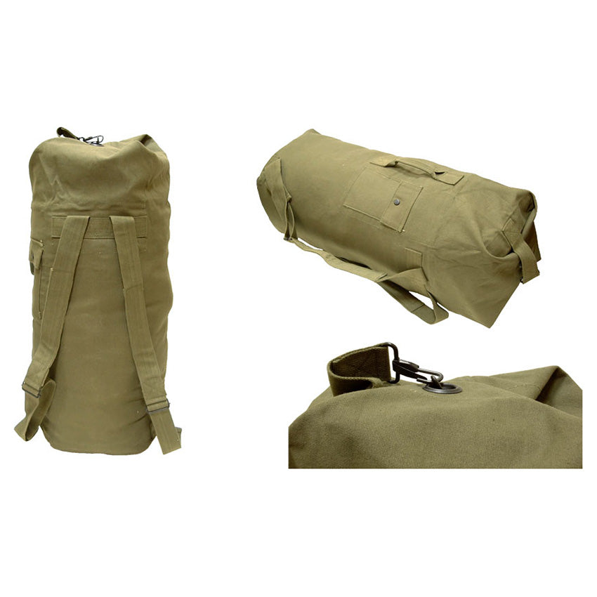 Saco marinero de algodón GI TYPE COYOTE con dos tirantes, bolsillo con snap y asa de transporte
