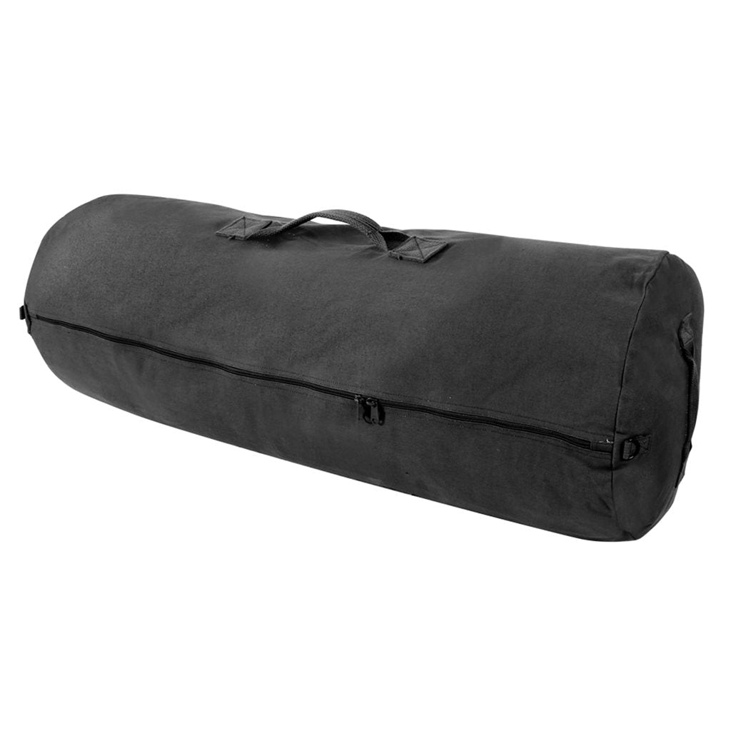 Bolsa náutica verde ZIPPER sin correa, cilíndrica 76 x 127 cm con cremallera y asas