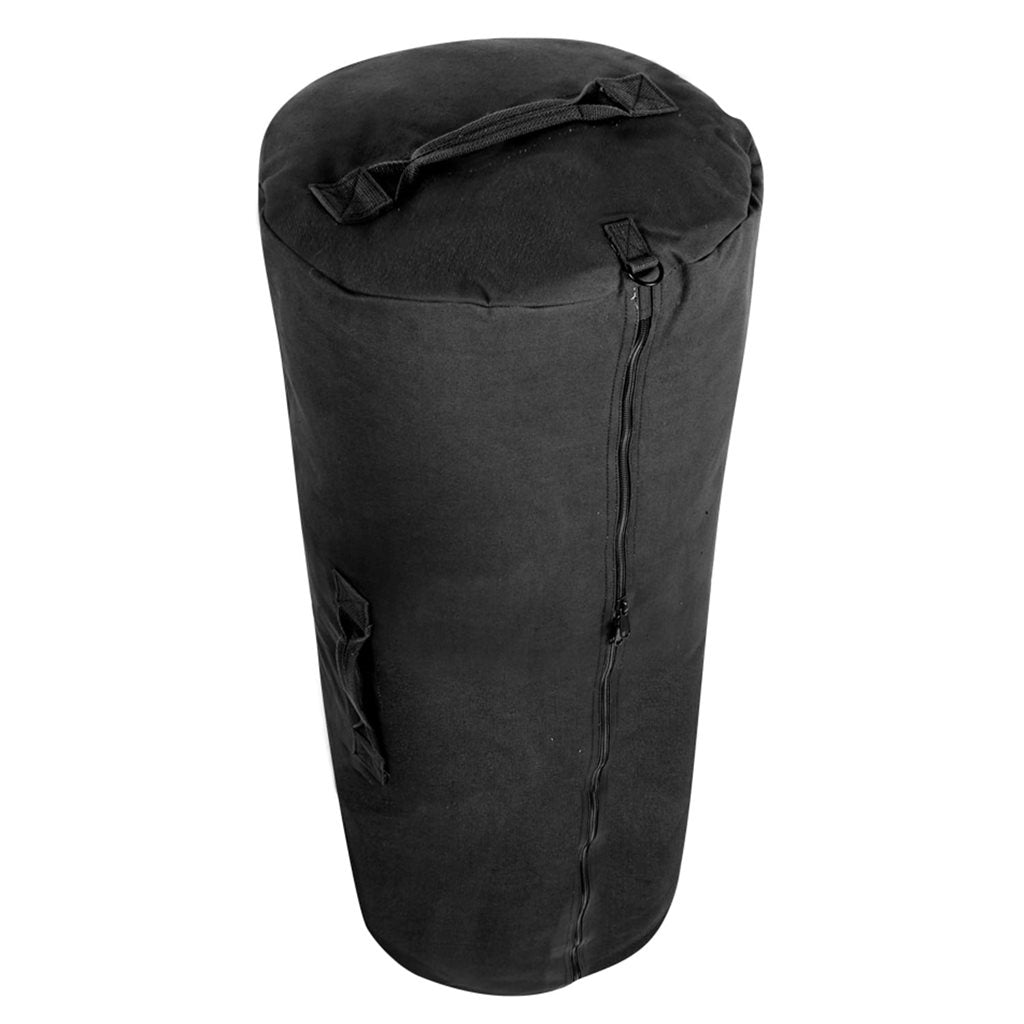 Bolsa náutica verde ZIPPER sin correa, cilíndrica 76 x 127 cm con cremallera y asas