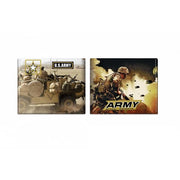 Cartera U.S. ARMY con estampado de aviones e inscripciones ARMY, medidas 110×95 mm