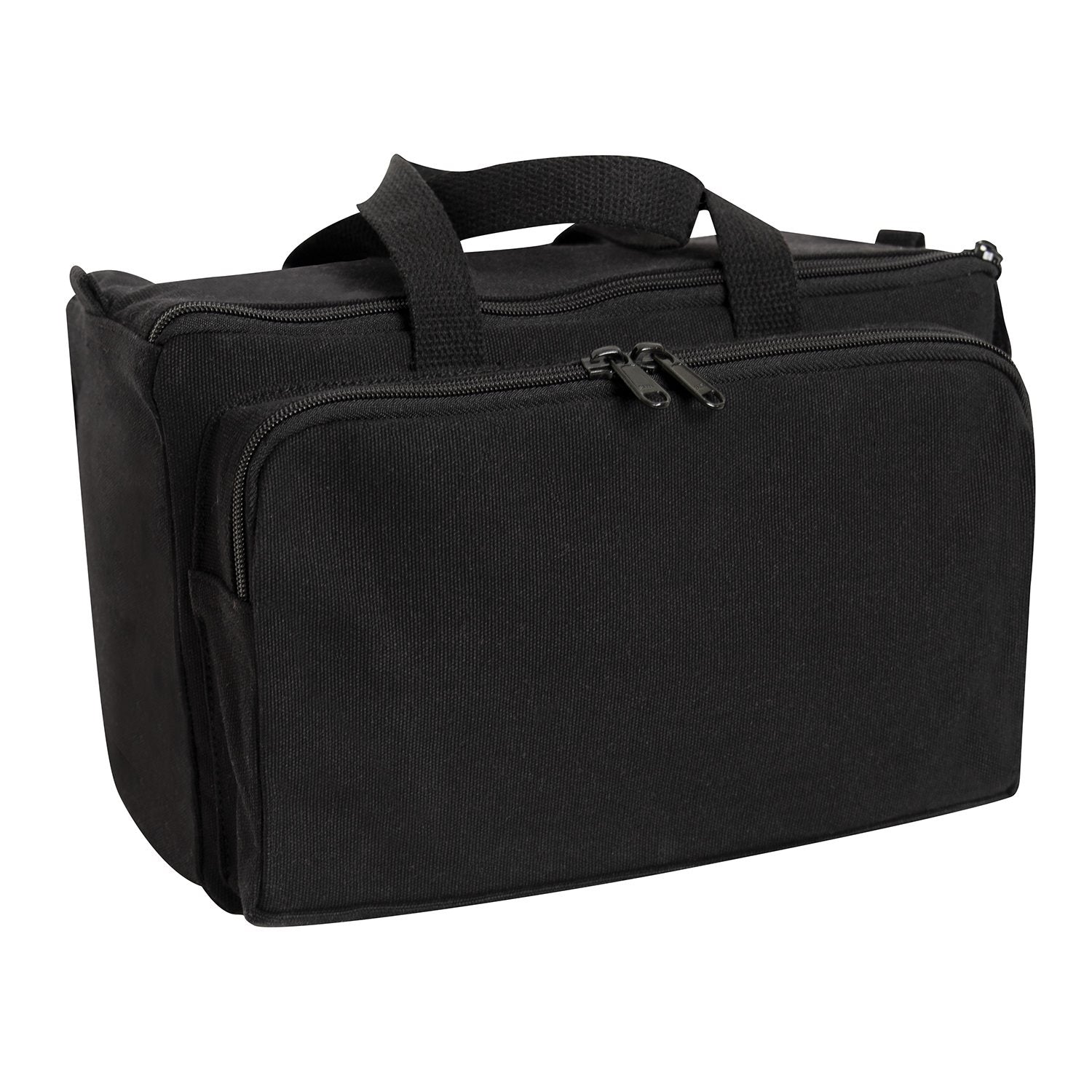 Bolsa SHOOTING RANGE negra para arma corta con bolsillo y ojales para cargadores