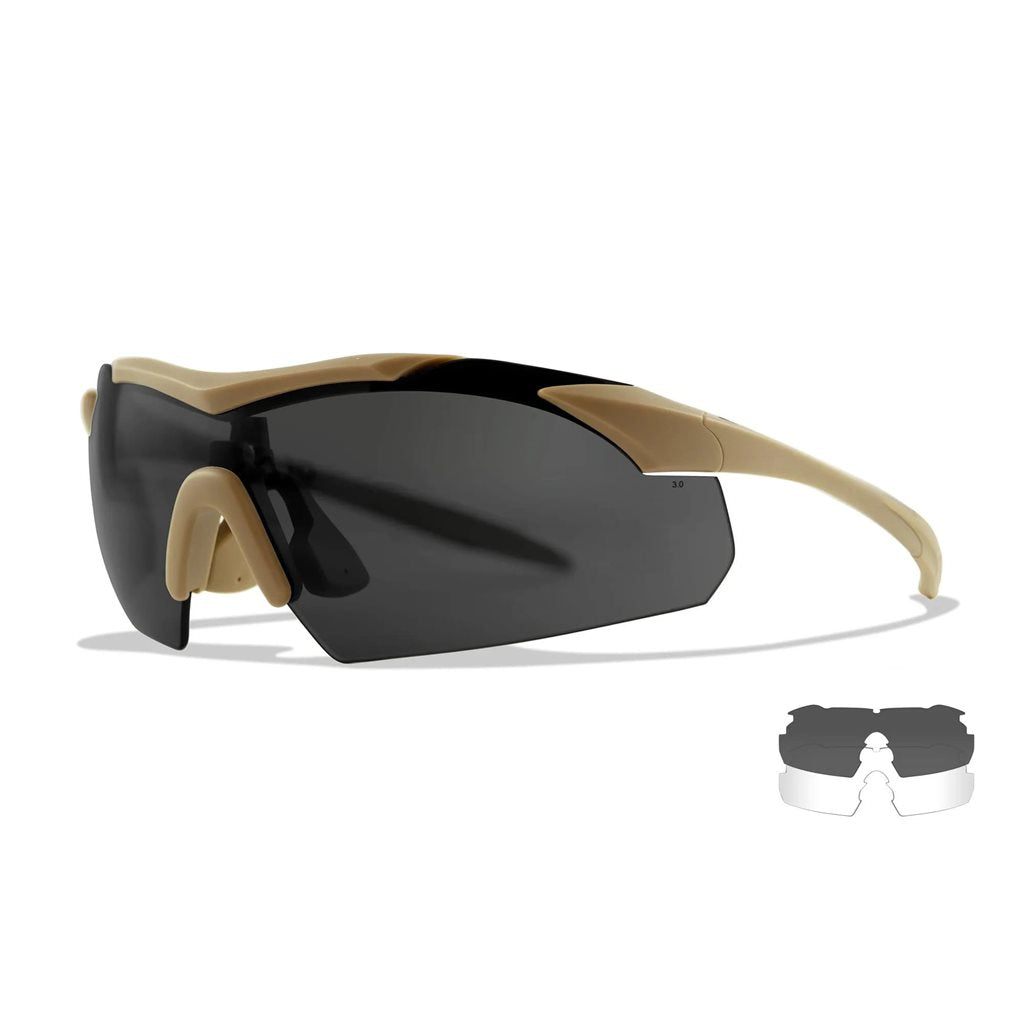 Gafas de tiro WX VAPOR con set de 2 lentes y marco negro