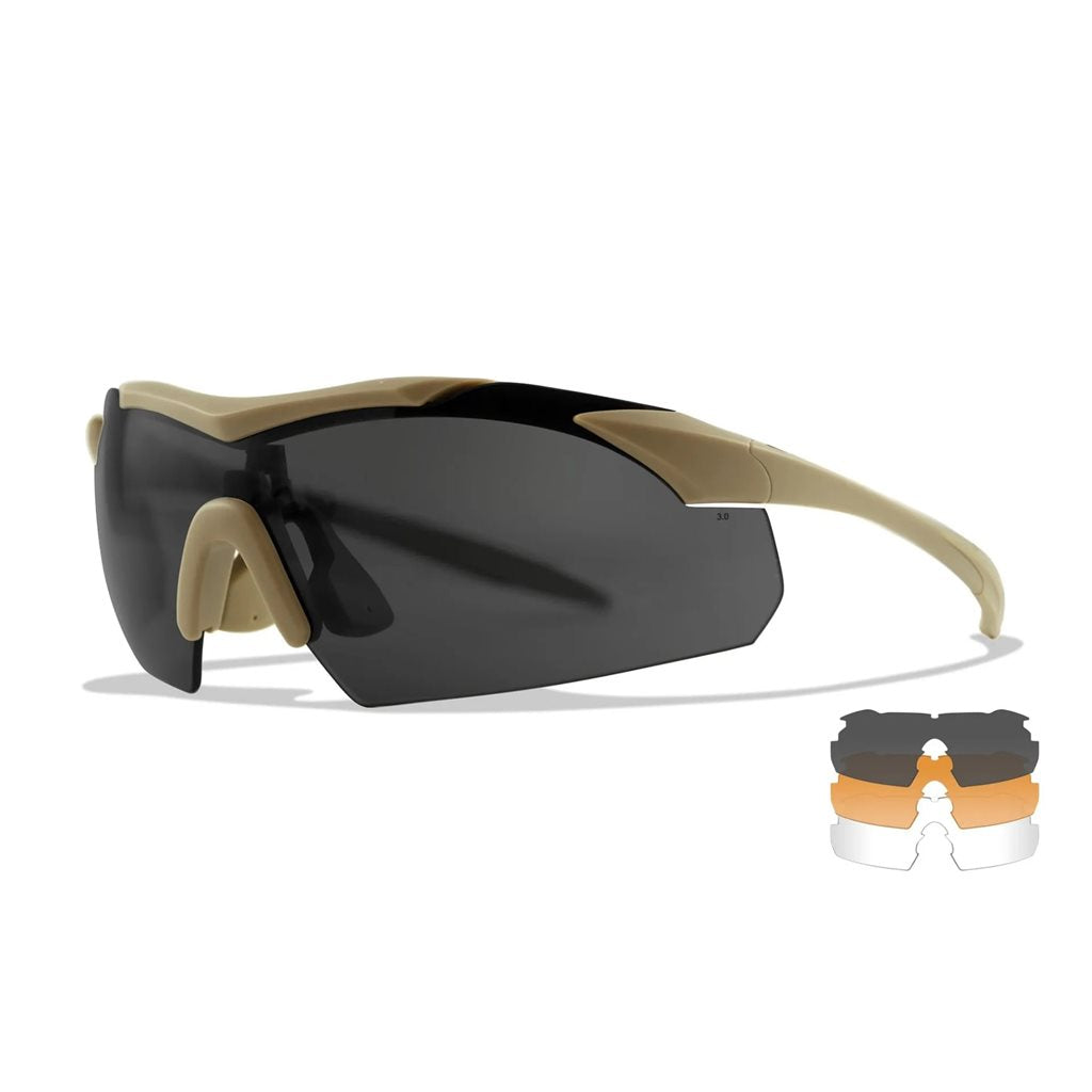 Gafas de tiro WX VAPOR con marco negro y 3 cristales (imagen del producto)