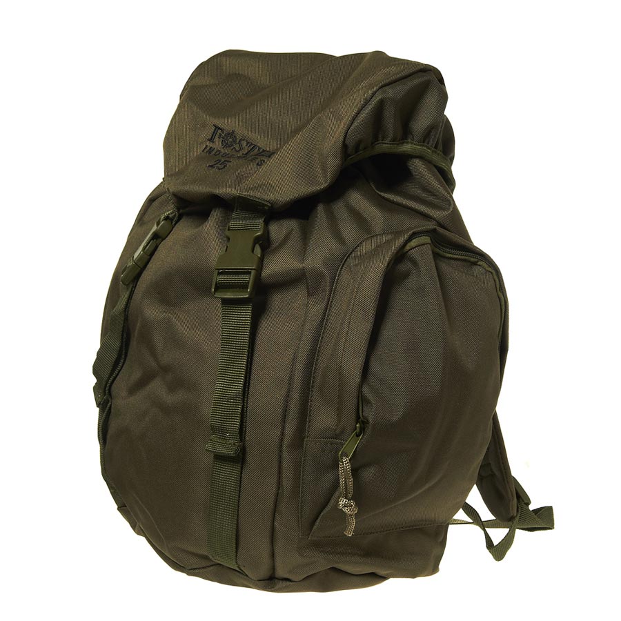 Mochila pequeña Fostex 25 L verde. 25 litros, ideal para senderismo ligero y misiones cortas.