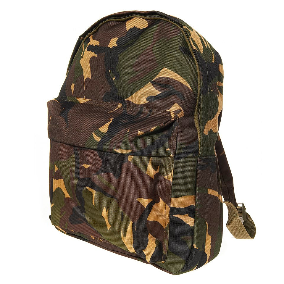 Mochila infantil camuflada DPM con bolsillos y correas acolchadas
