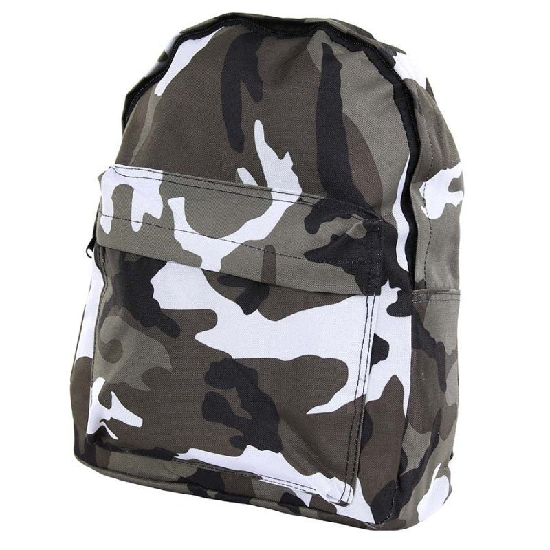 Mochila infantil camuflada DPM con bolsillos y correas acolchadas