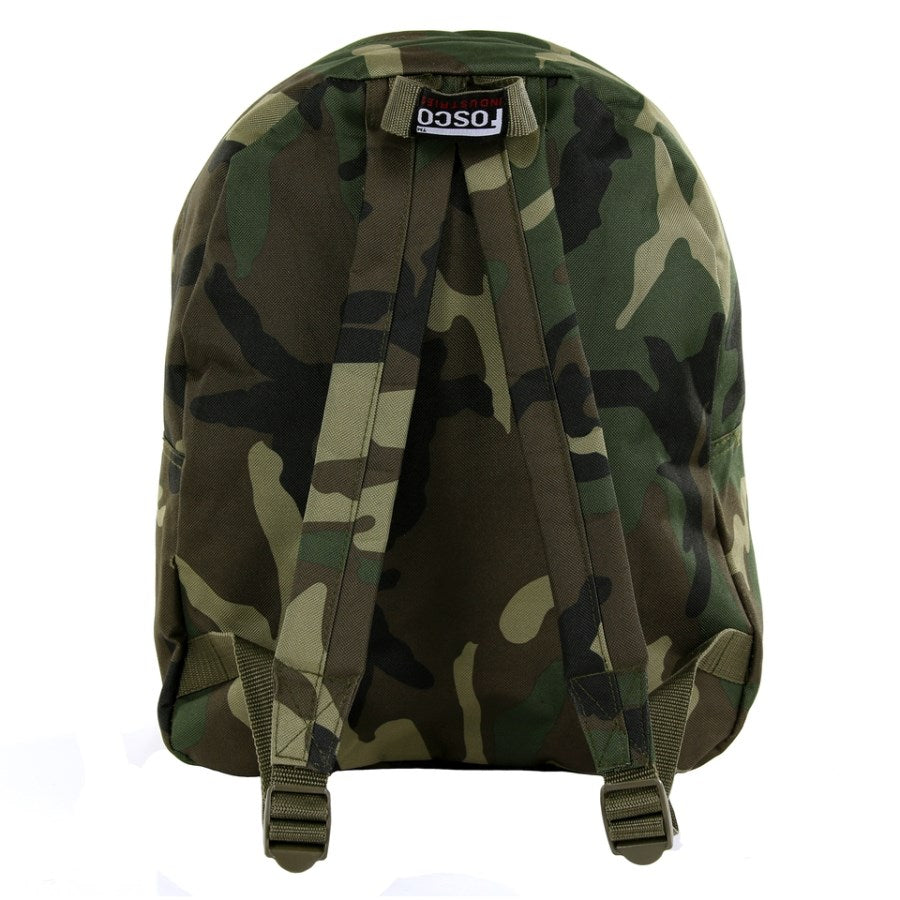 Mochila infantil camuflada DPM con tirantes acolchados y bolsillo exterior con cremallera