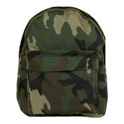 Mochila infantil camuflada DPM con tirantes acolchados y bolsillo exterior con cremallera