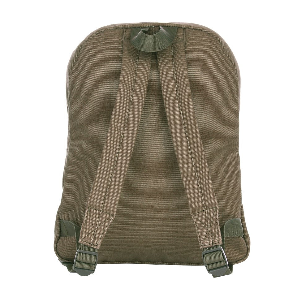 Mochila infantil negra de lona con estampado U.S. Army