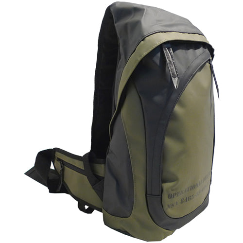 Mochila impermeable Dry Bag Operation verde, PVC, 23x13x40 cm