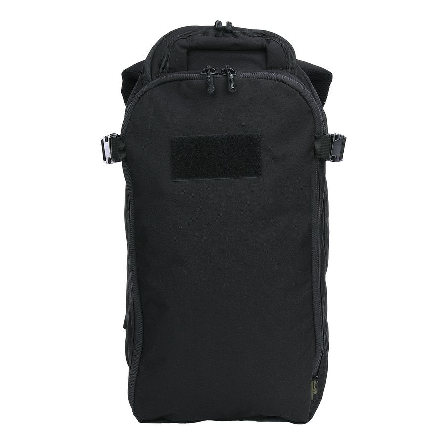 Mochila BUSHMATE PRO negra en Cordura 500D con funda reflectante naranja integrada