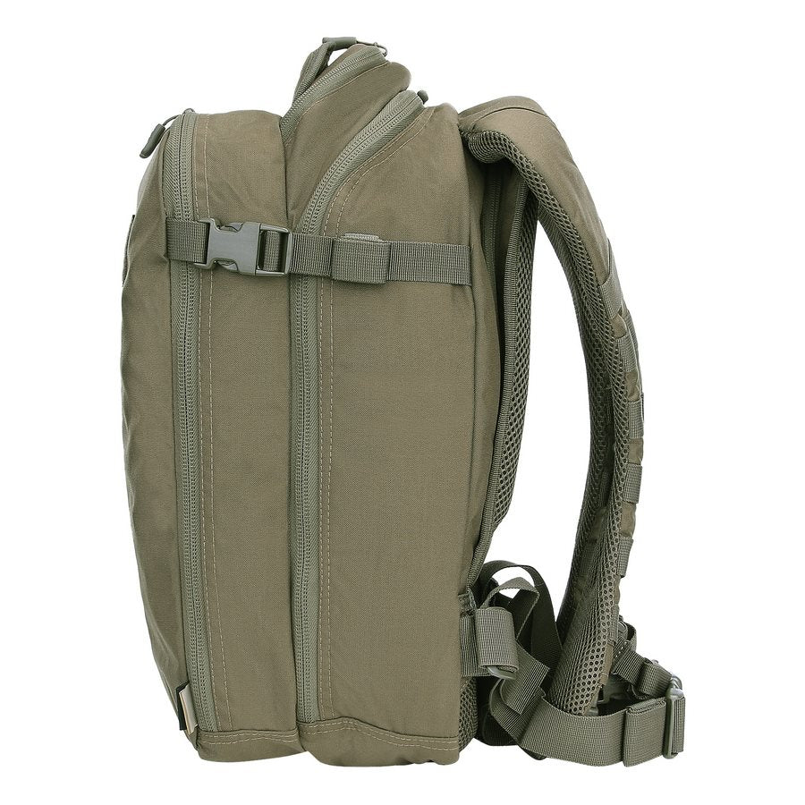 Mochila BUSHMATE PRO negra en Cordura 500D con funda reflectante naranja integrada