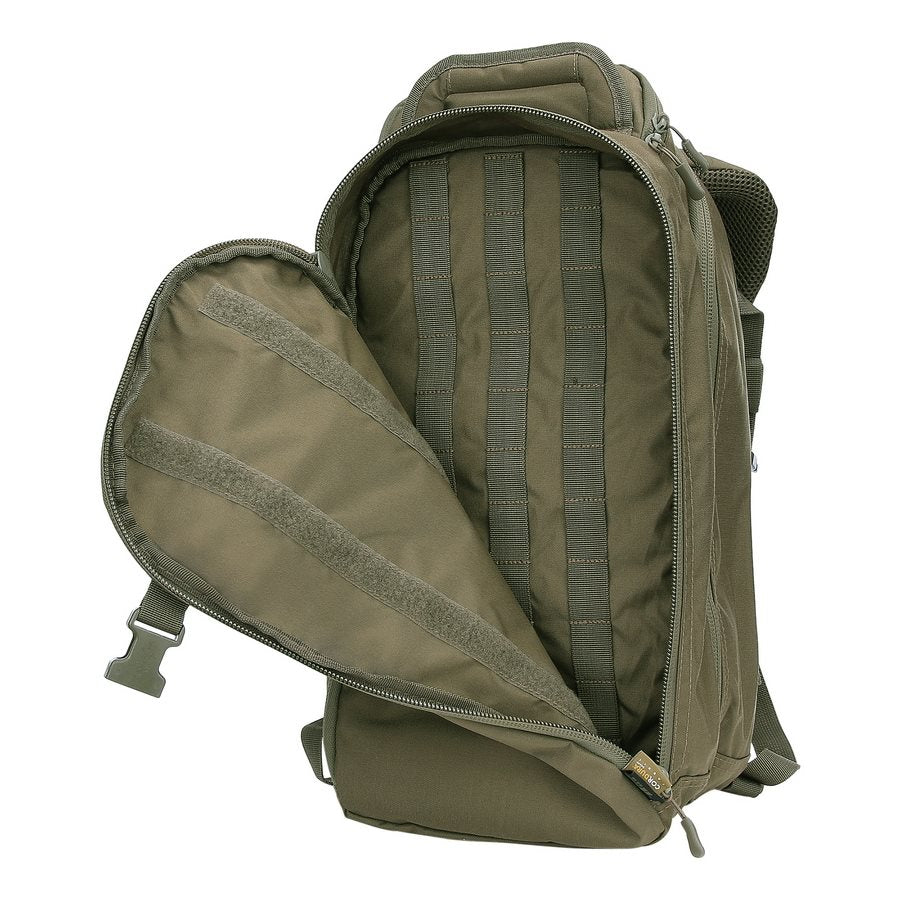 Mochila BUSHMATE PRO negra en Cordura 500D con funda reflectante naranja integrada