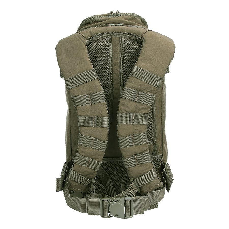 Mochila BUSHMATE PRO negra en Cordura 500D con funda reflectante naranja integrada