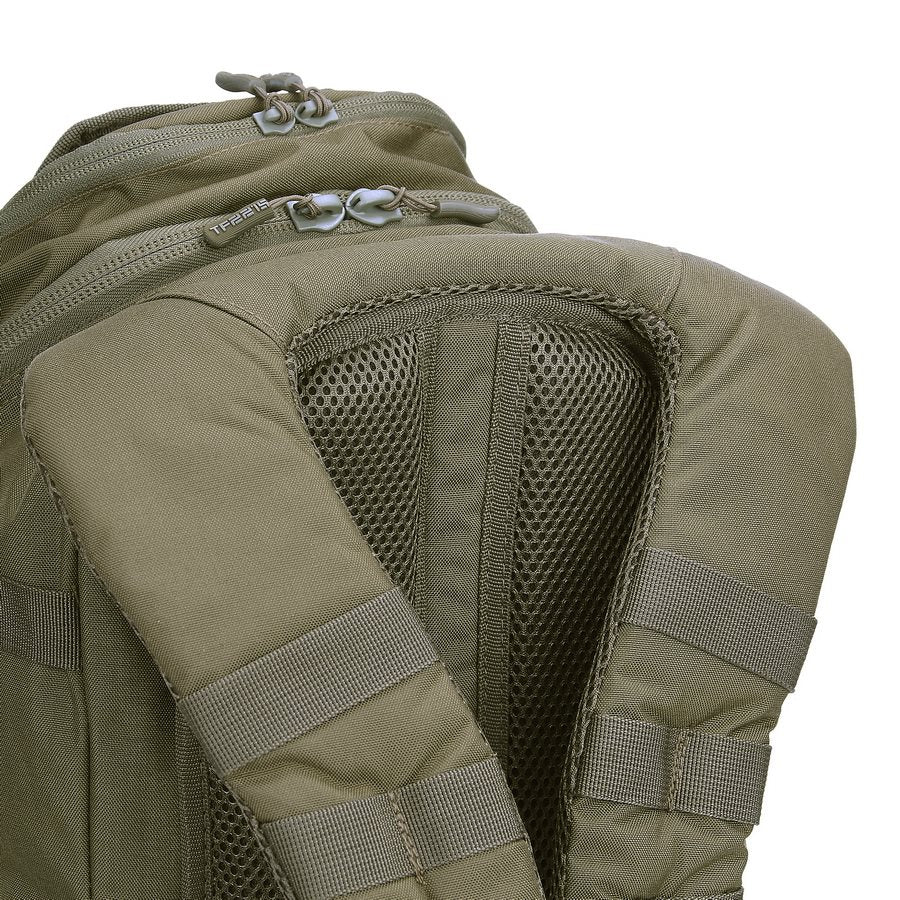 Mochila BUSHMATE PRO negra en Cordura 500D con funda reflectante naranja integrada