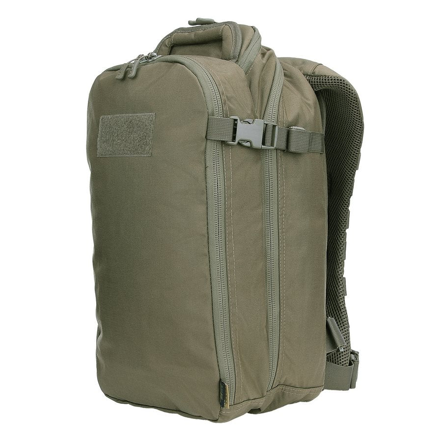Mochila BUSHMATE PRO negra en Cordura 500D con funda reflectante naranja integrada