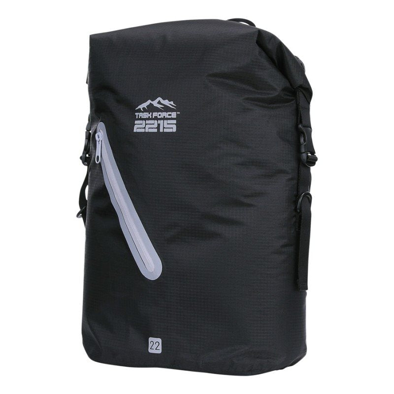 Mochila BEAVERTAIL 22 L impermeable negro/gris vista exterior