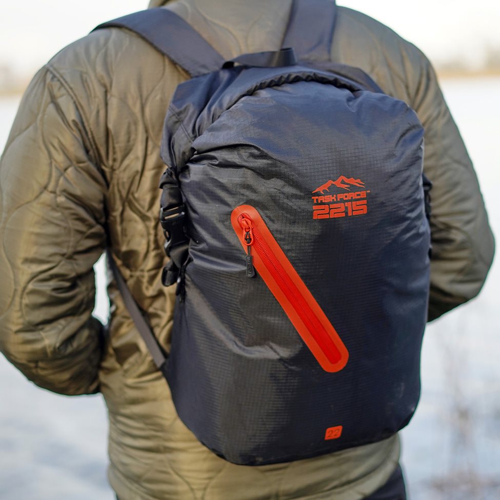 Mochila BEAVERTAIL 22 L impermeable negro/gris vista exterior