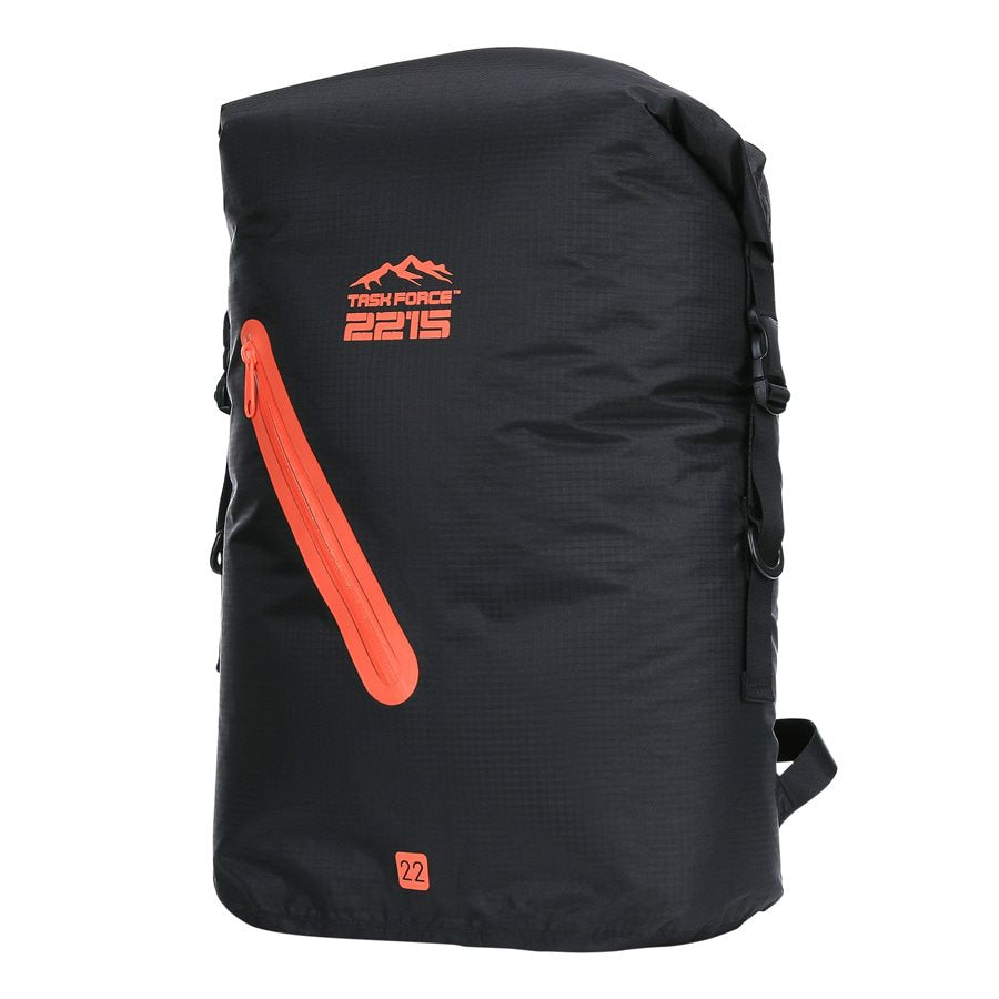 Mochila BEAVERTAIL 22 L impermeable negro/gris vista exterior