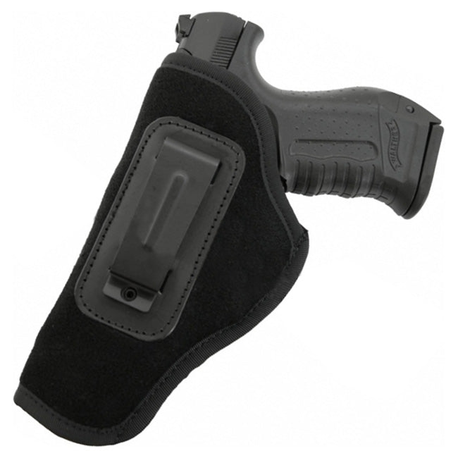 Funda interior de cinturón zurda con clip de acero para pistola (CZ P-09, Glock 17, Walther P99, Beretta 92, HK-USP)