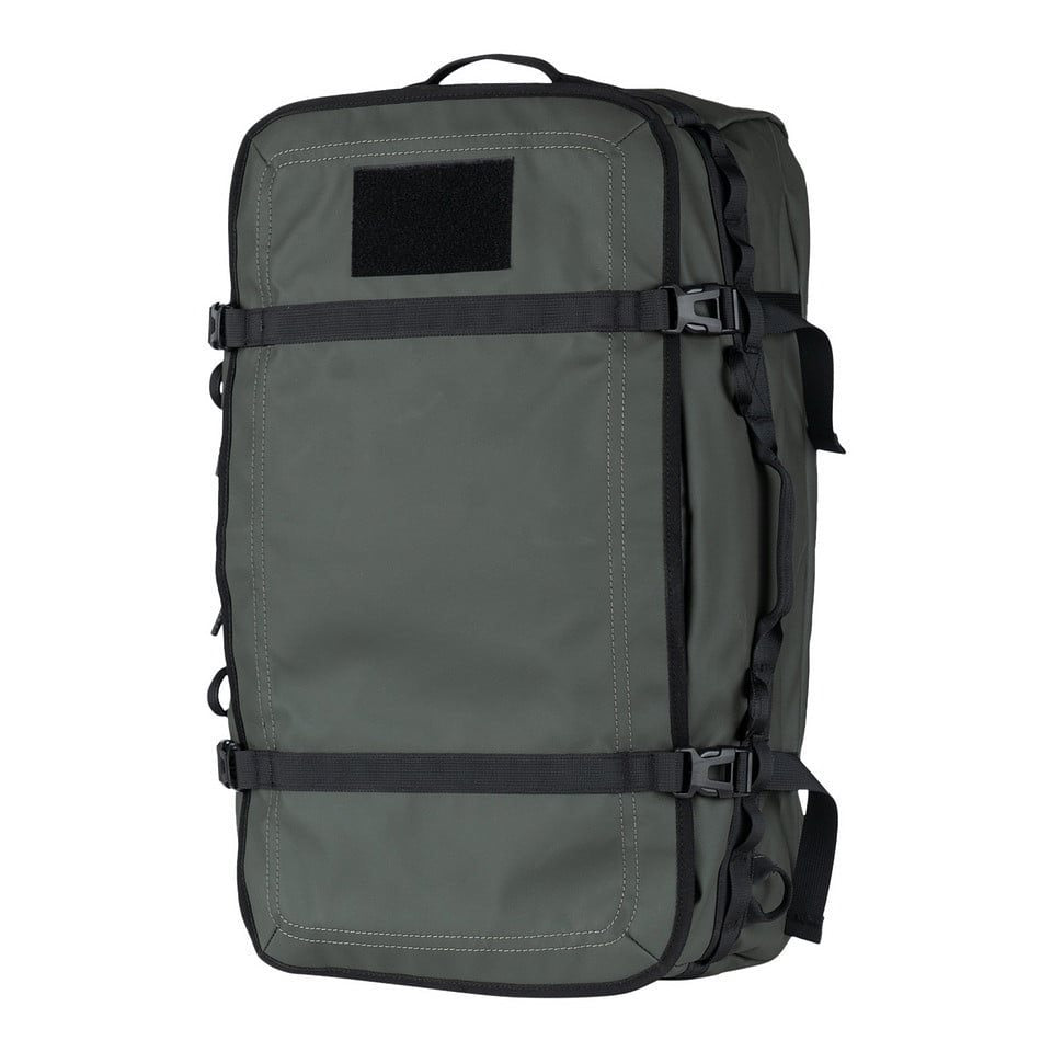 Bolsa de transporte duffle verde 45 litros con correas integradas