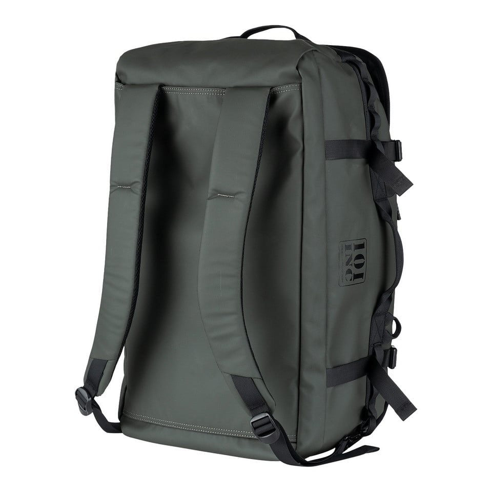 Bolsa de transporte duffle verde 45 litros con correas integradas
