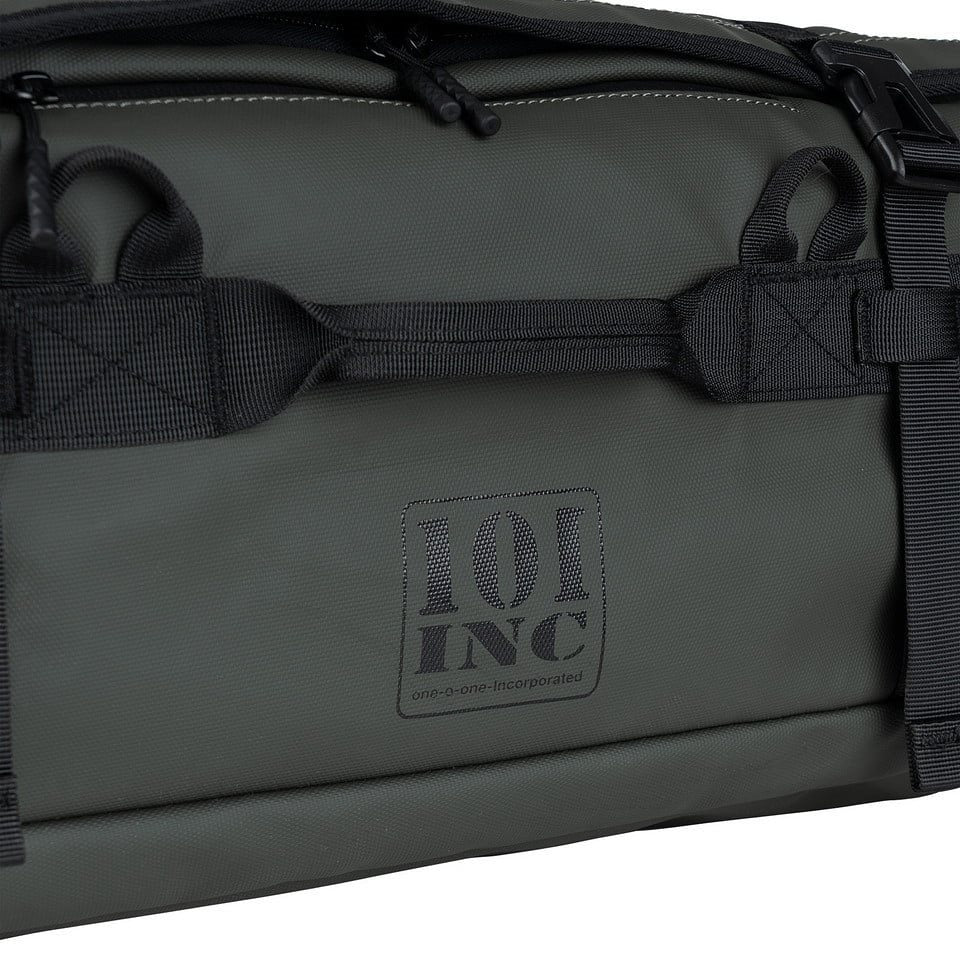Bolsa de transporte duffle verde 45 litros con correas integradas