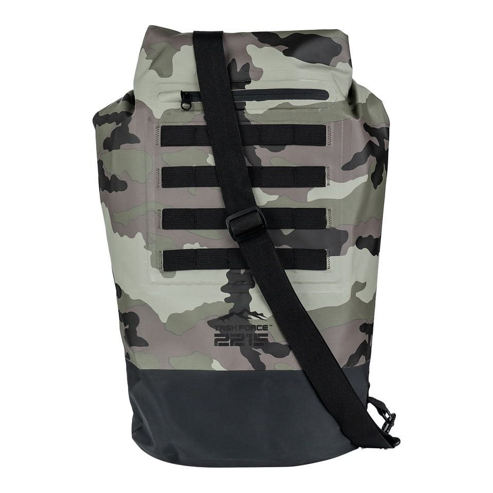 Bolsa estanca MOLLE CAMO en PVC 500D, impermeable, con correa ajustable y desmontable