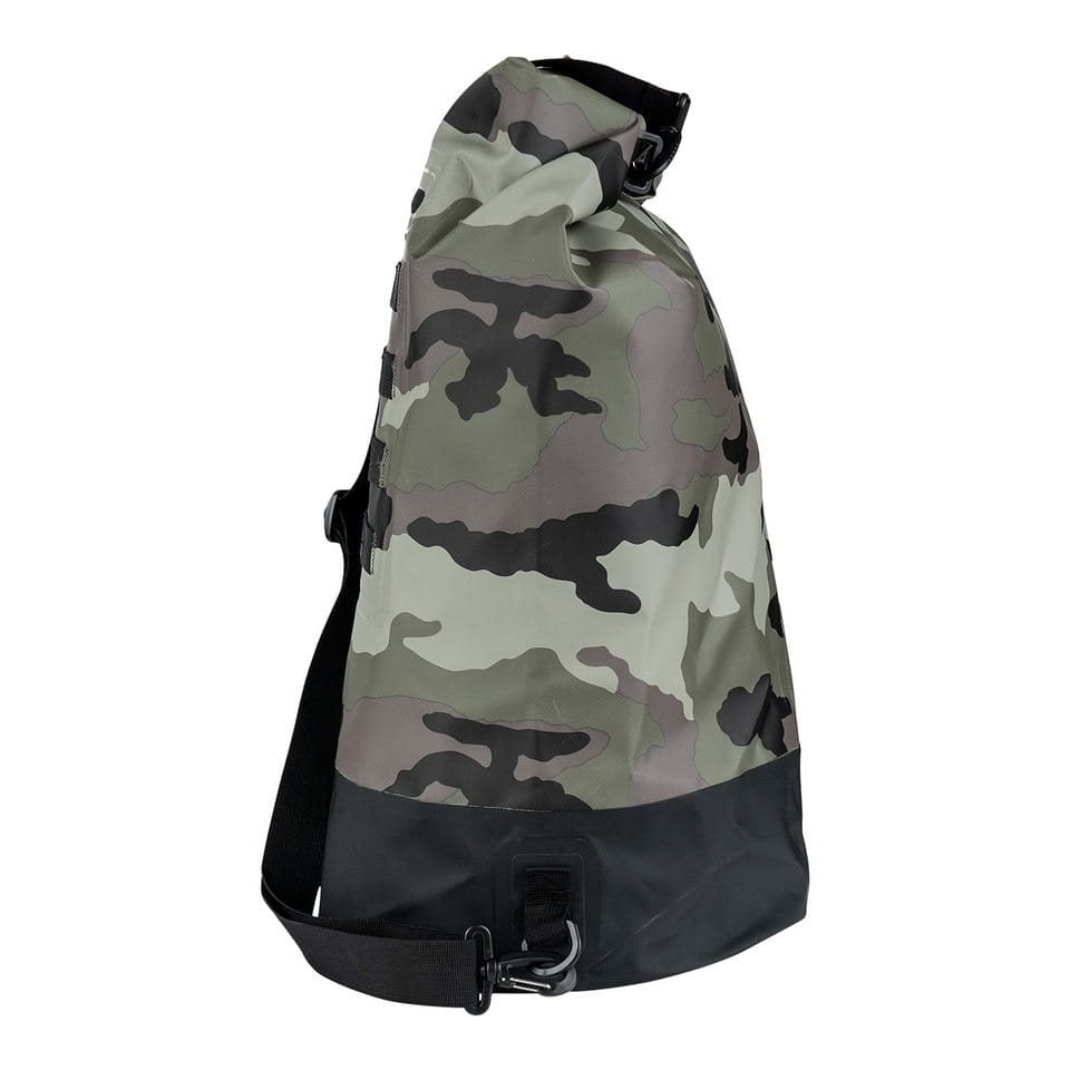 Bolsa estanca MOLLE CAMO en PVC 500D, impermeable, con correa ajustable y desmontable