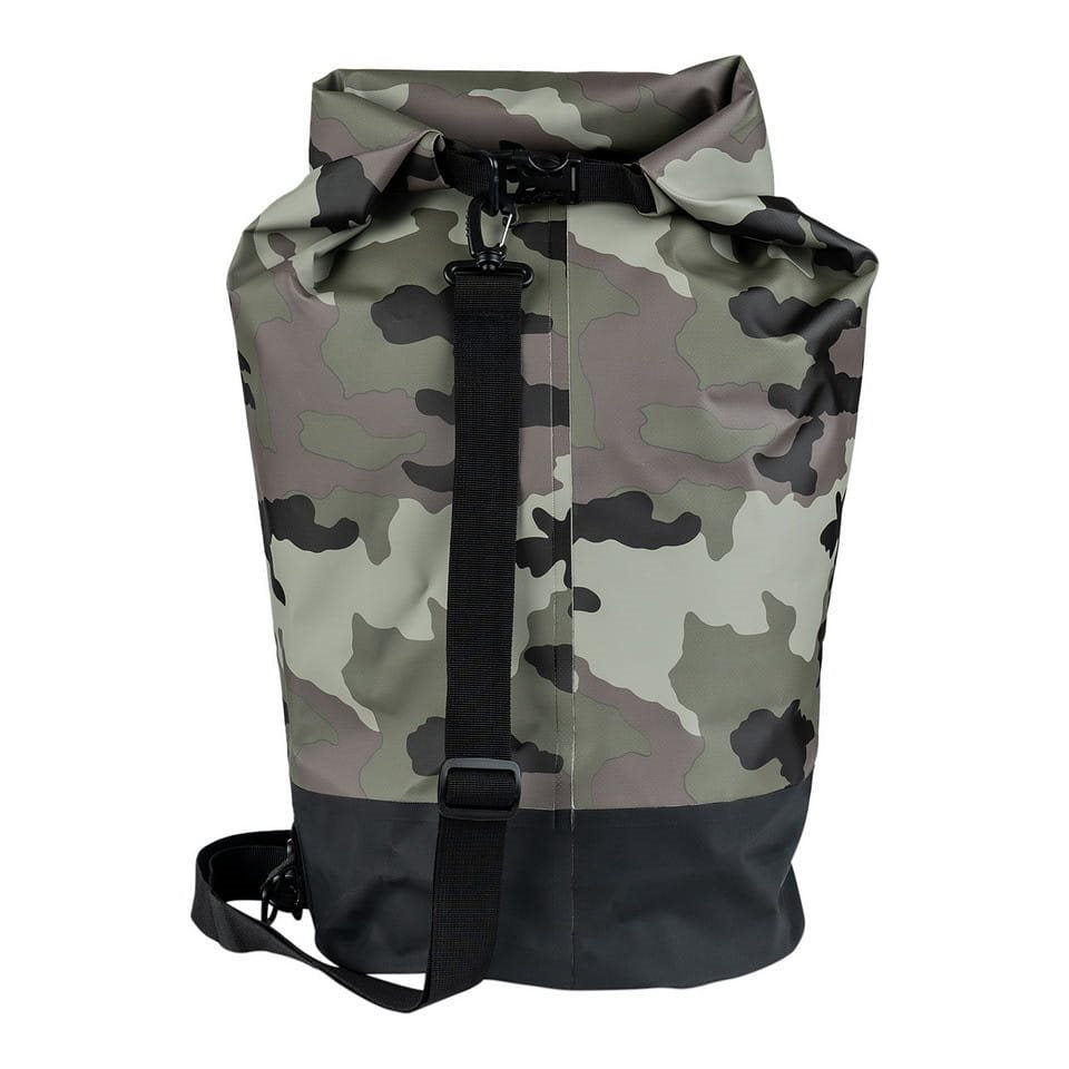 Bolsa estanca MOLLE CAMO en PVC 500D, impermeable, con correa ajustable y desmontable