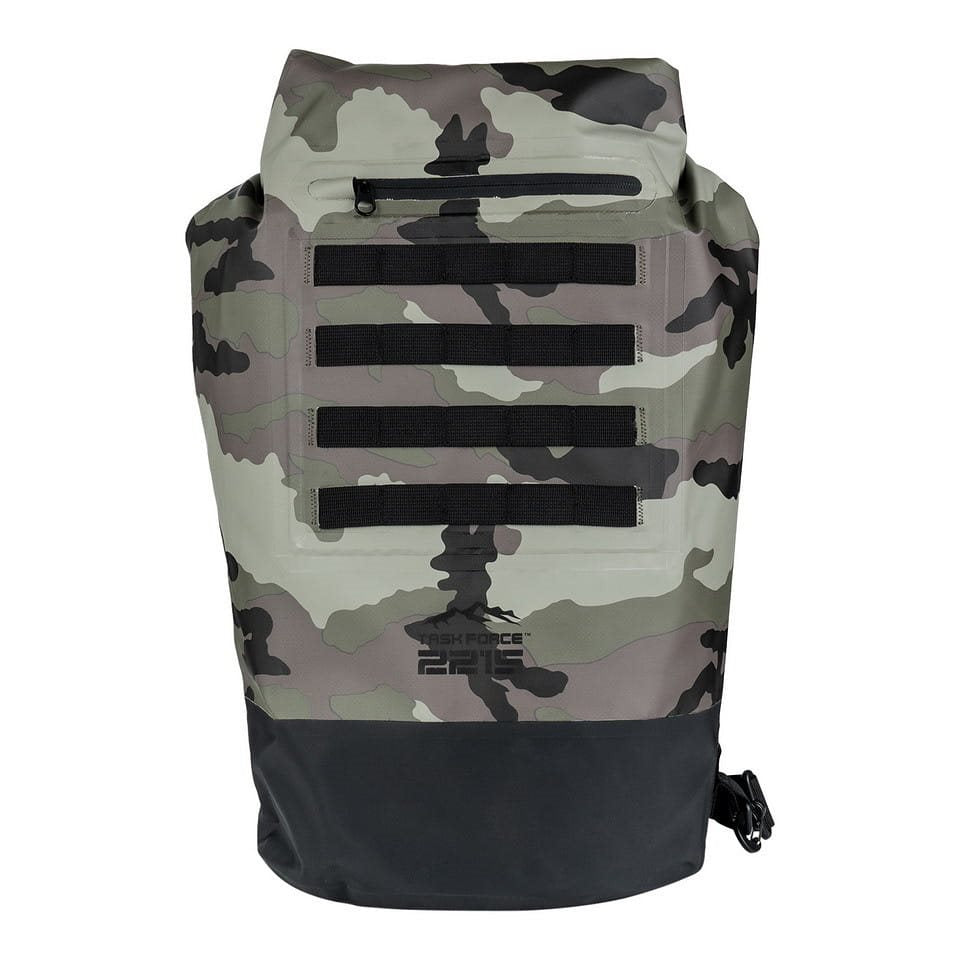 Bolsa estanca MOLLE CAMO en PVC 500D, impermeable, con correa ajustable y desmontable