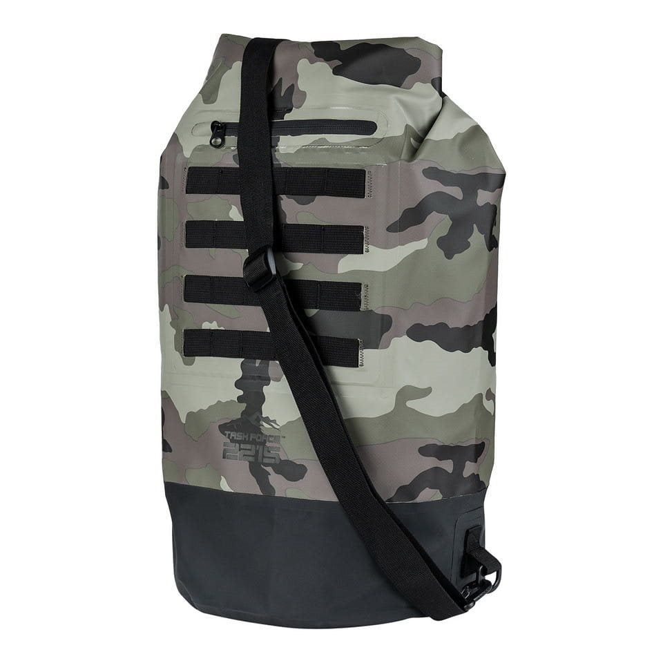 Bolsa estanca MOLLE CAMO en PVC 500D, impermeable, con correa ajustable y desmontable