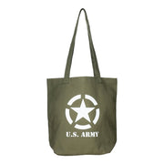 Bolsa de lona U.S. ARMY con estrella WWII y texto U.S. ARMY, plegable y resistente, 35x13x35 cm