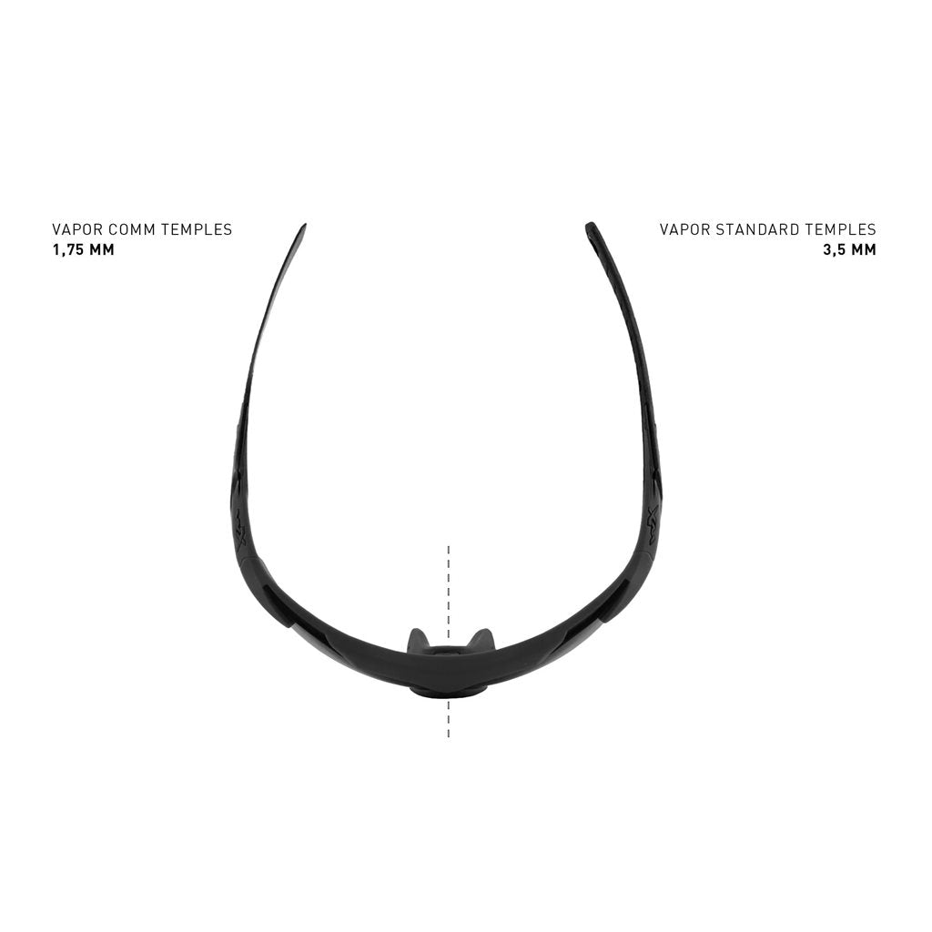 Gafas de tiro WX VAPOR con 3 lentes y montura negra