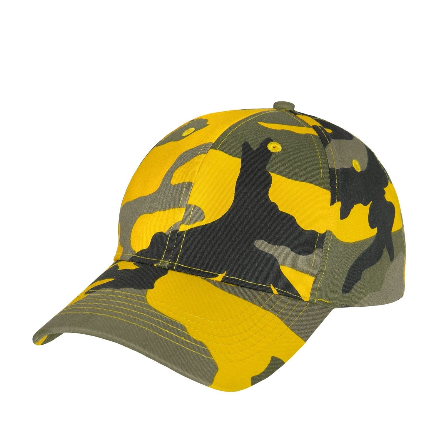 Gorra de béisbol de seis paneles en camuflaje amarillo Supreme Low Stinger