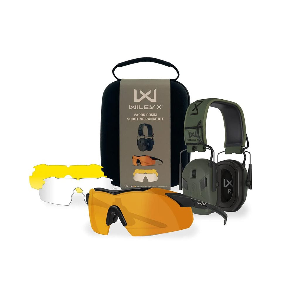 Set de gafas WX VAPOR COMM y auriculares electrónicos M300 EARMOR
