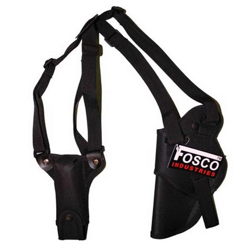 Funda axilar para pistola De Luxe verde FOSCO en nylon con bolsillo para cargador