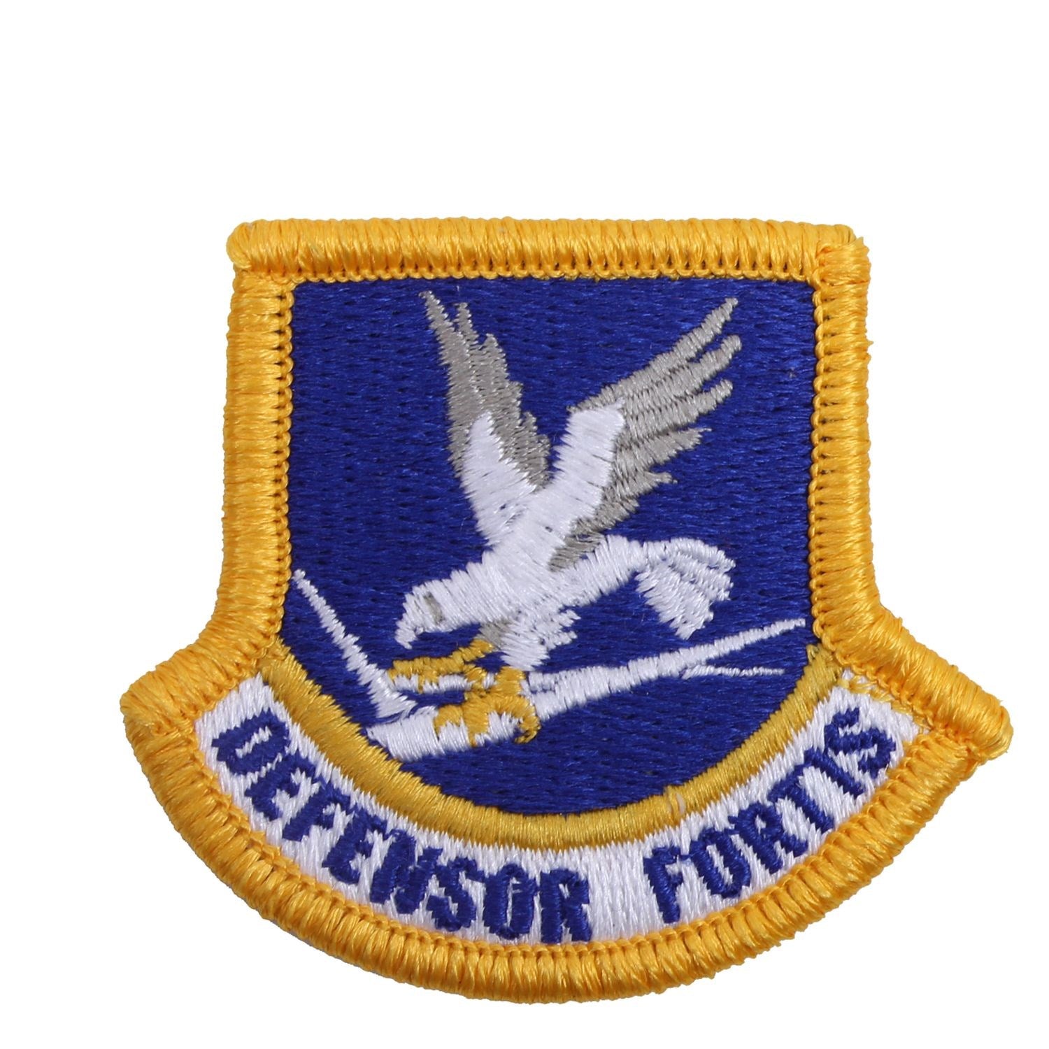 Parche para boina DEFENSOR FORTIS, original US para US Air Force Security Forces, 57 x 63,5 mm, poliéster