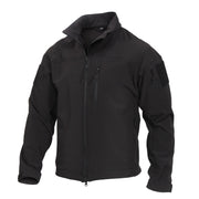 Chaqueta STEALTH OPS softshell negra, vista frontal