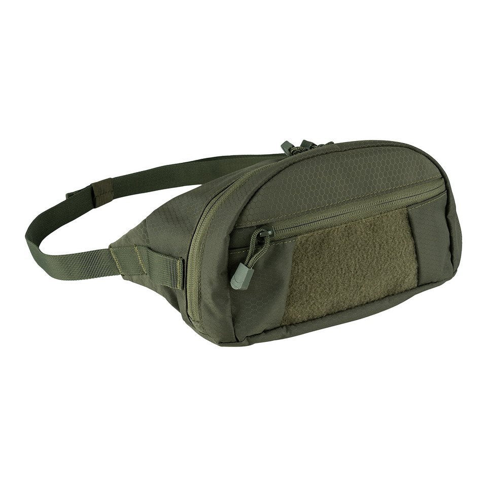 Riñonera HEXAGON FANNY negra con bolsillo de malla y sistema modular para accesorios