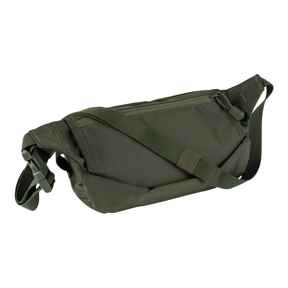Riñonera HEXAGON FANNY negra con bolsillo de malla y sistema modular para accesorios