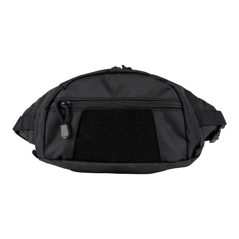 Riñonera HEXAGON FANNY negra con bolsillo de malla y sistema modular para accesorios