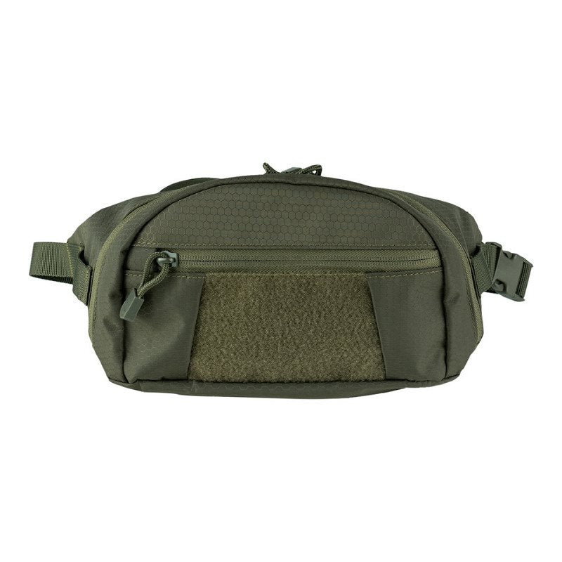 Riñonera HEXAGON FANNY negra con bolsillo de malla y sistema modular para accesorios